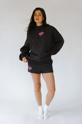 Happy Camp3r Puff Series Mock Neck - Slate Gray
