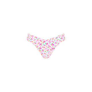 Kulani Kini Cheeky V Bikini Bottom - Flamingo Flora