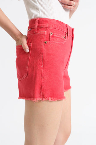 DAZE Troublemaker High Rise Short - Chili Pepper