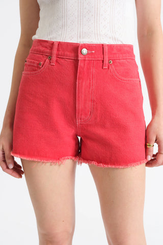 DAZE Troublemaker High Rise Short - Chili Pepper