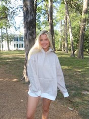 Brown And White Big Striped Hoodie