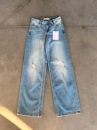 Hidden Mid Rise Dad Jeans - Logan