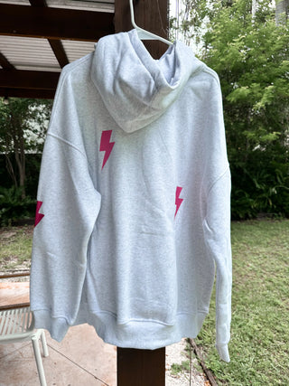 Embroidered Lightning Bolt Hoodie