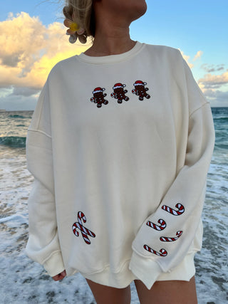 Ivory Gingerbread Recipe Embroider Crewneck