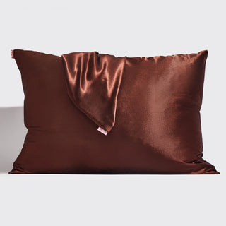 Kitsch Standard Size Chocolate Satin Pillowcase