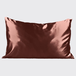 Kitsch Standard Size Chocolate Satin Pillowcase