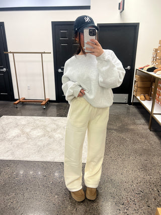 Long Butter Staple Wide Leg Sweatpants