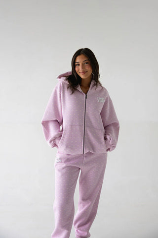Happy Camp3r Lavender Bloom Zip Up Hoodie