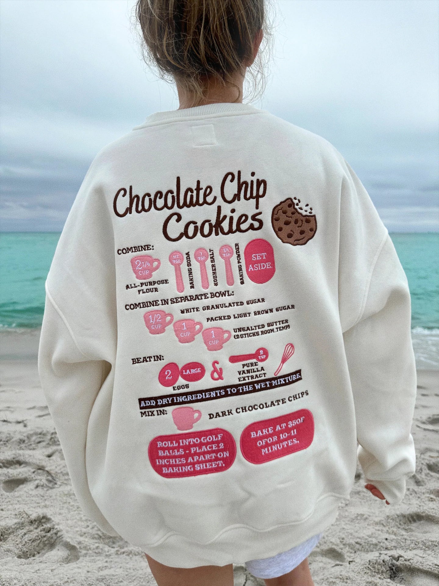 Ivory Chocolate Chip Cookie Recipe Embroider Crewneck