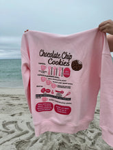 Load image into Gallery viewer, Pink Chocolate Chip Cookie Recipe Embroider Crewneck

