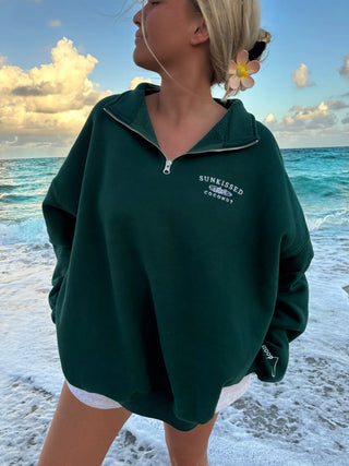 Winter Green Quarter-Zip Sweatshirt