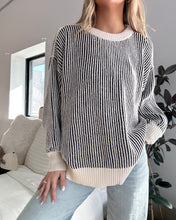 Load image into Gallery viewer, Oversized Striped Ribbed Sweater
