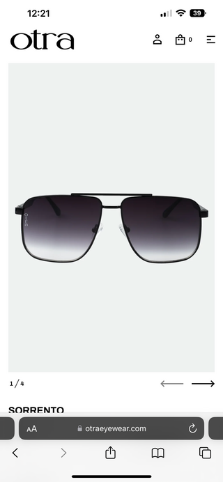 Otra Sorrento Black/Smoke Fade Sunglasses