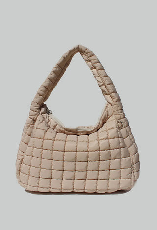 Ivory Large Puffer Tote Bag