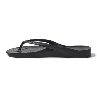 Black Arch Support Flip Flops - Archies