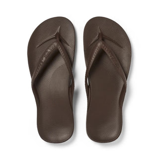 Brown Arch Support Flip Flops - Archies