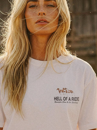 The Hell Of A Ride Tee - Blanc White