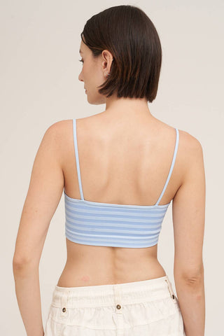Striped Bralette: Serene Blue