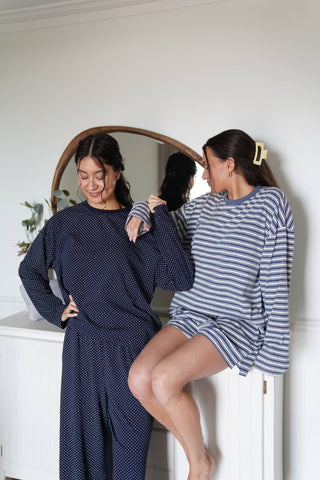 Billie Striped Loungewear Long Sleeve Top