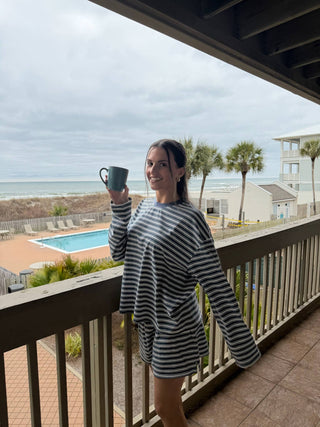 Billie Striped Loungewear Long Sleeve Top