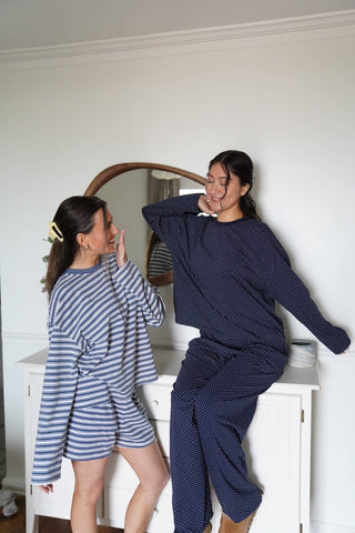 Billie Striped Loungewear Long Sleeve Top