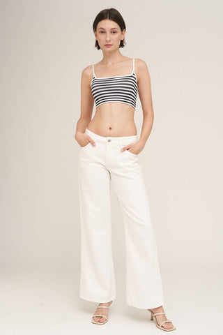 Striped Bralette: Serene Blue