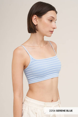Striped Bralette: Serene Blue