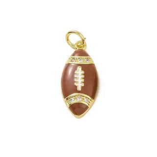 Gold Football Charm