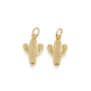 Gold Cactus Charm