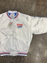 Load image into Gallery viewer, Coors Light White Satin Bomber Jacket Unisex
