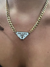 Load image into Gallery viewer, Upcycled Designer Thick Chain Prada Necklace

