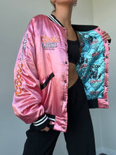 Load image into Gallery viewer, Coors Light Pink Satin Bomber Jacket
