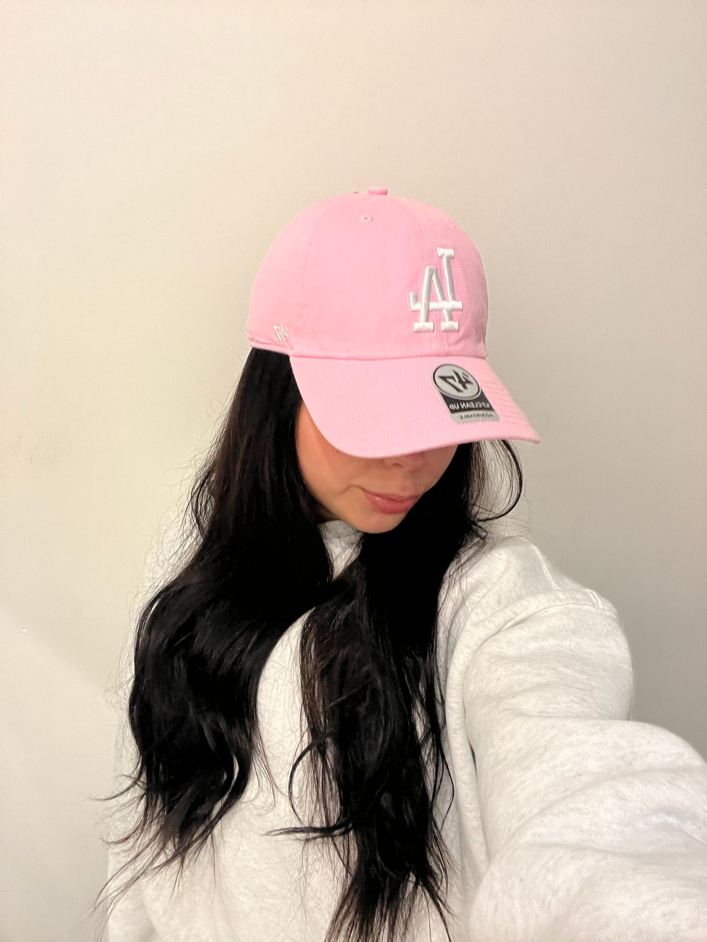 Petal Pink And White Los Angeles Dodgers 47’ Brand Hat