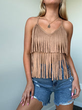 Load image into Gallery viewer, Suede Fringe Tank
