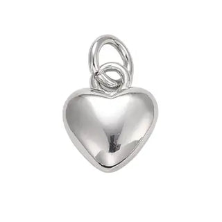 Silver Bubble Heart Charm