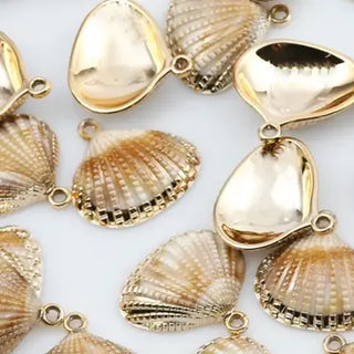 Gold Natural Shell Charm