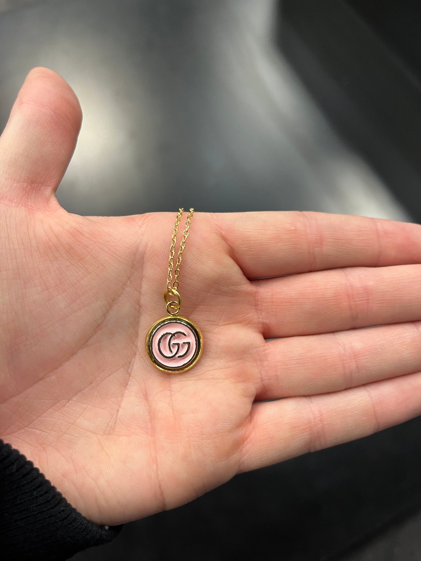 Pink Gucci Pendant Necklace