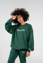 Load image into Gallery viewer, The Mayfair Group “Empathy” Forest Green Crewneck
