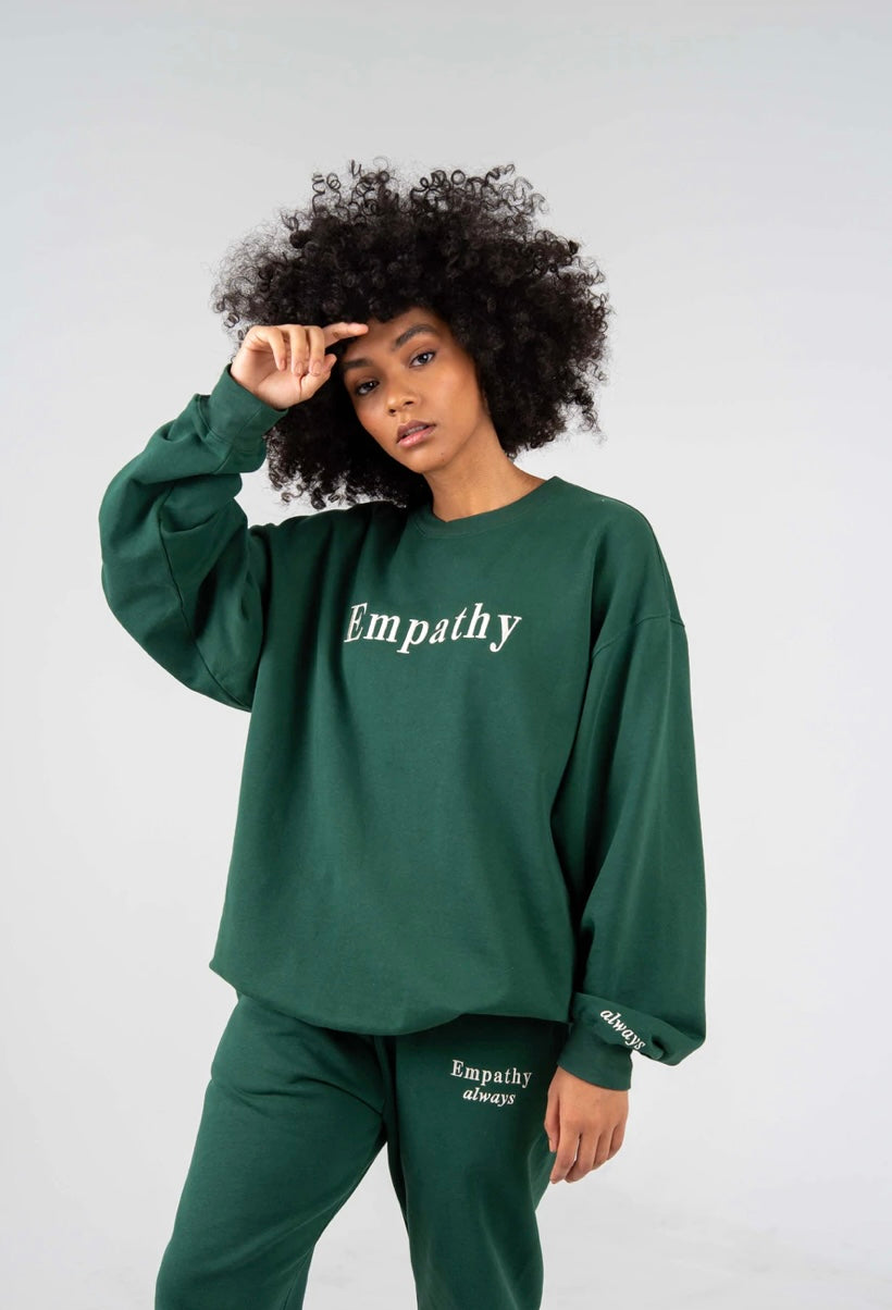 The Mayfair Group “Empathy” Forest Green Crewneck
