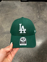 Load image into Gallery viewer, Forest Green Los Angeles Dodgers ‘47 Brand Baseball Hat
