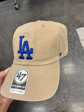 Load image into Gallery viewer, Tan And Blue Los Angeles Dodgers ‘47 Brand Baseball Hat
