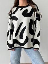 Load image into Gallery viewer, Squiggle Oversized Sweater
