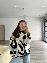 Load image into Gallery viewer, Squiggle Oversized Sweater
