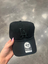 Load image into Gallery viewer, Black On Black Los Angeles Dodgers 47’ Brand Baseball Hat
