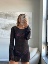 Load image into Gallery viewer, Long Sleeve Knit Swim Cover Up Dress
