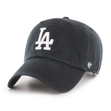 Load image into Gallery viewer, Black and White Los Angeles Dodgers ‘47 Brand Baseball Hat
