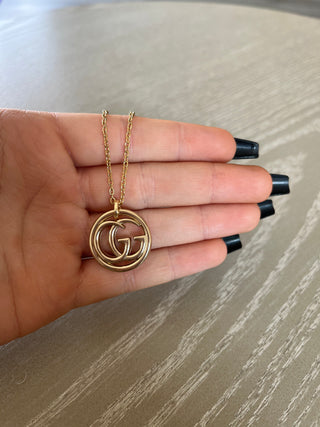 Upcycled Designer Gucci Gold Pendant