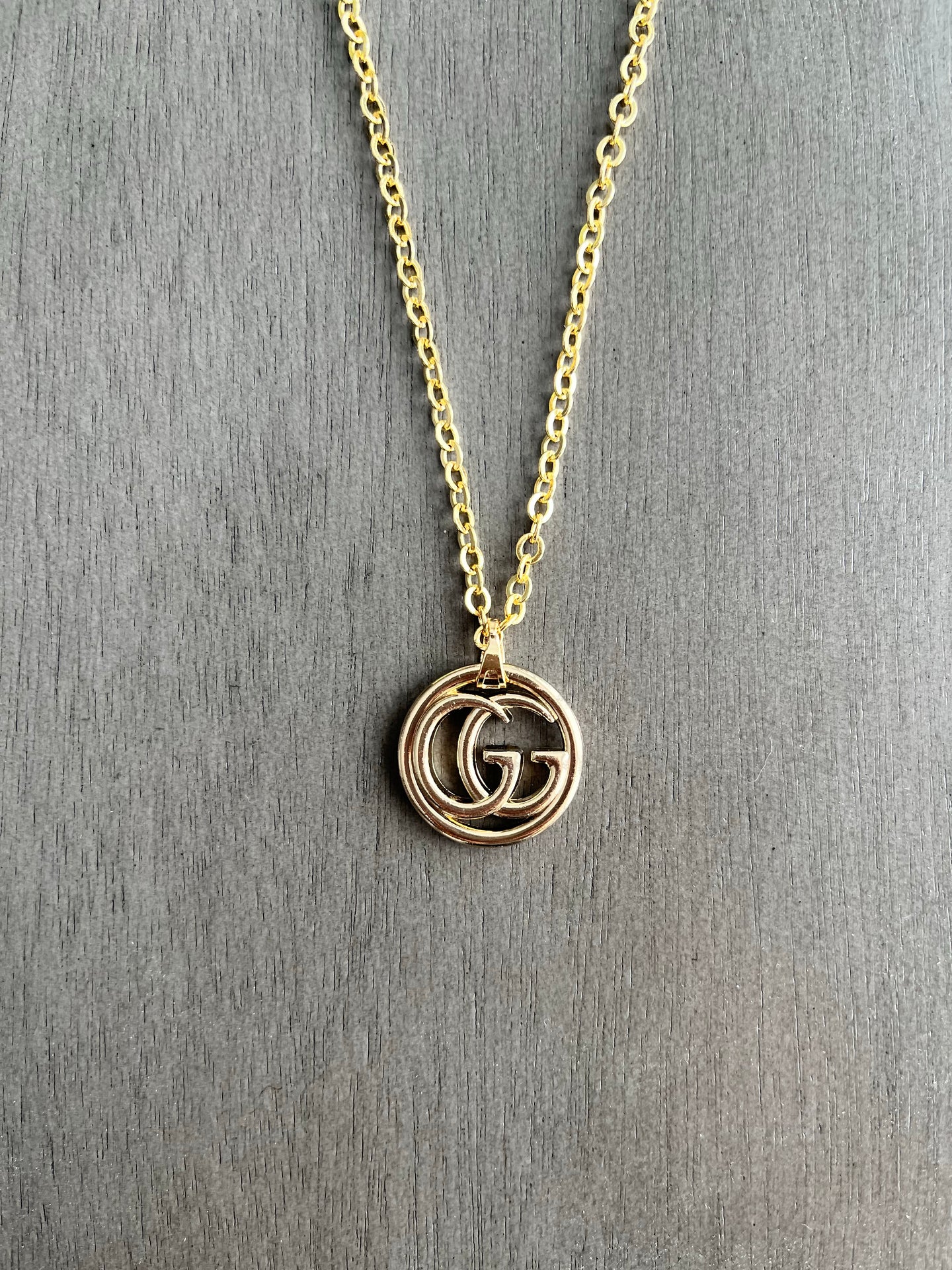 Upcycled Designer Gucci Gold Pendant