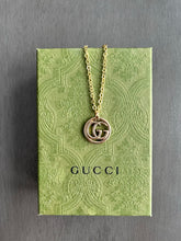 Load image into Gallery viewer, Upcycled Designer Gucci Gold Pendant
