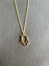 Load image into Gallery viewer, Upcycled Designer Staggered “Dior” Christian Dior Pendant Necklace
